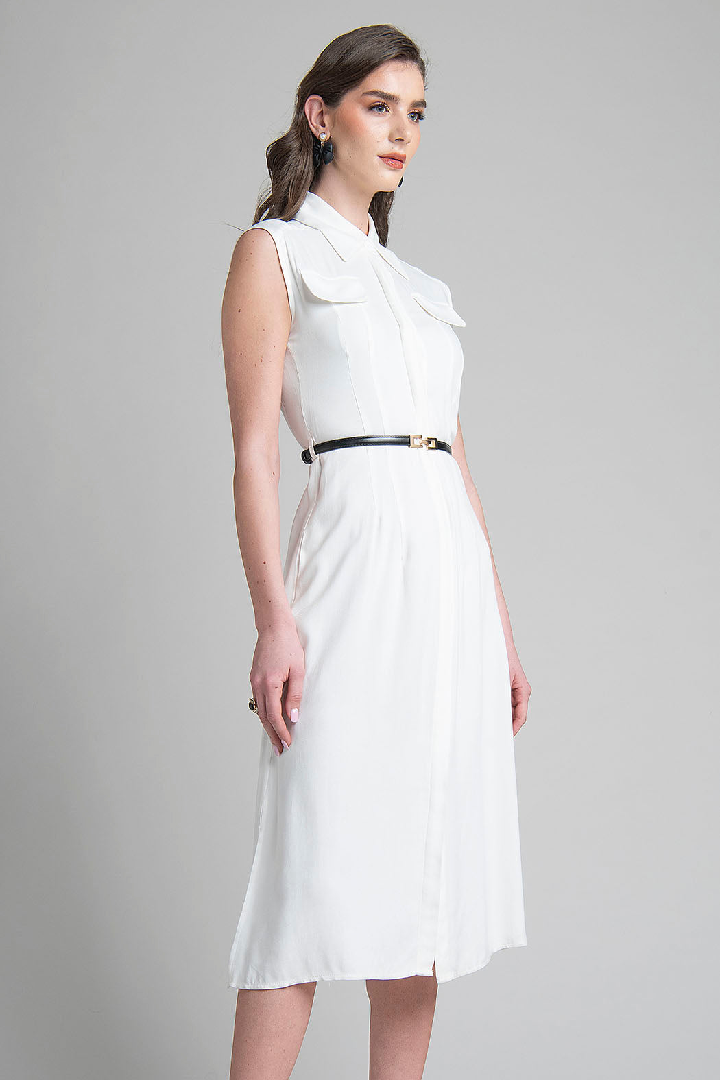 Vestido Liso Sin Mangas