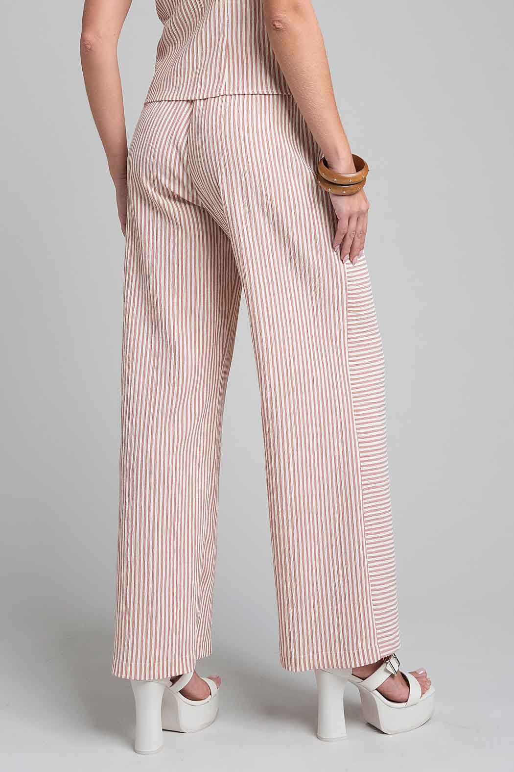 Pantalon Estampado De Rayas