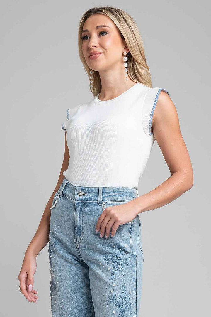 Blusa De Punto Sin Mangas
