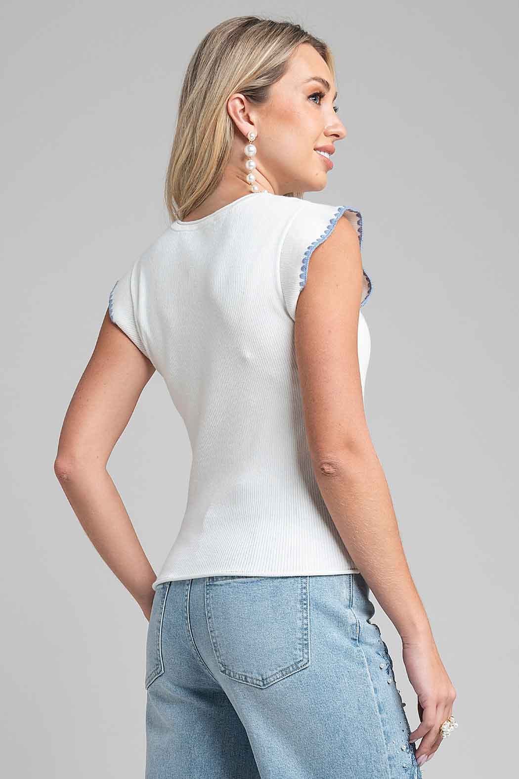 Blusa De Punto Sin Mangas