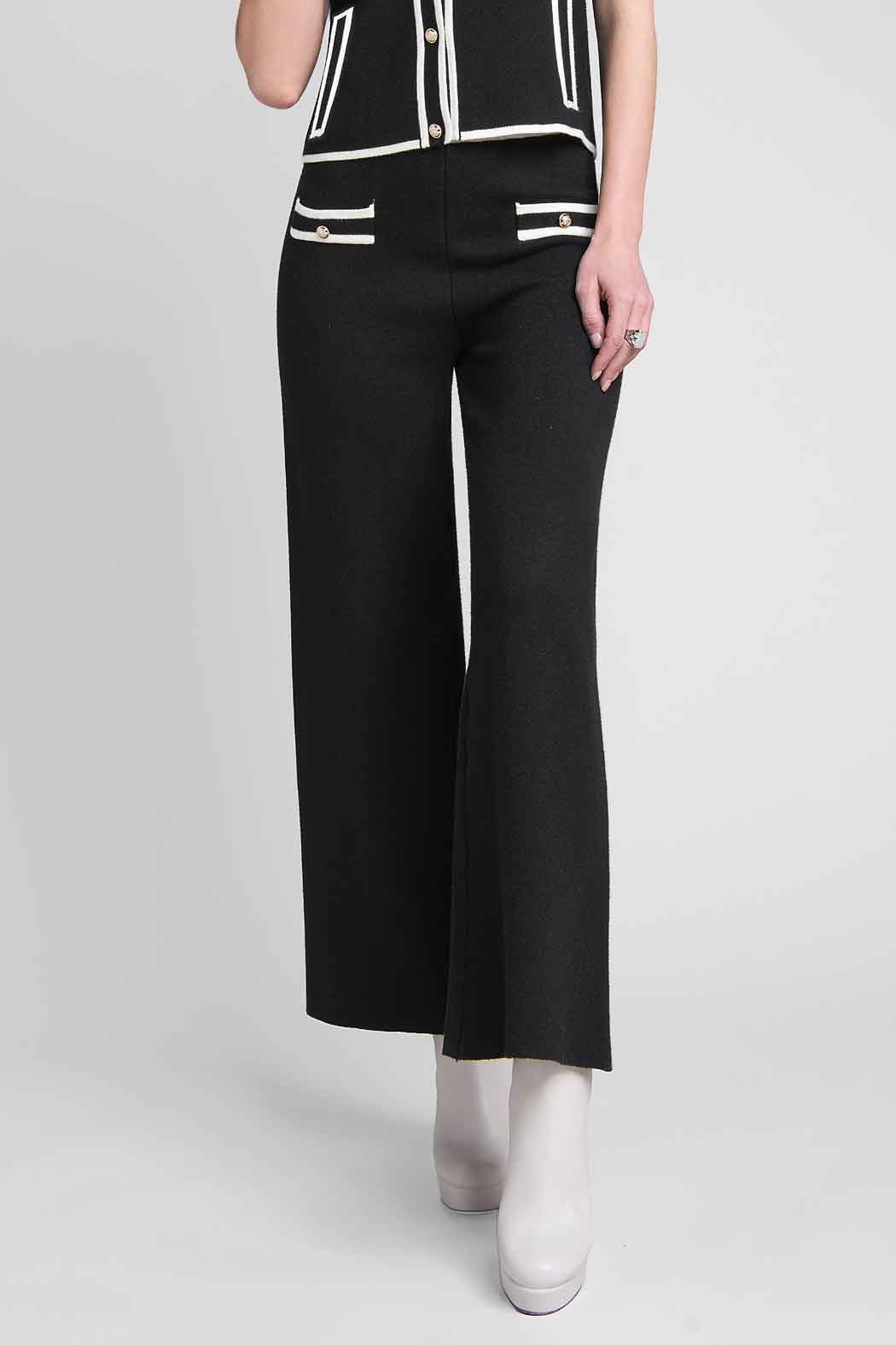 Pantalon De Punto Corte Recto