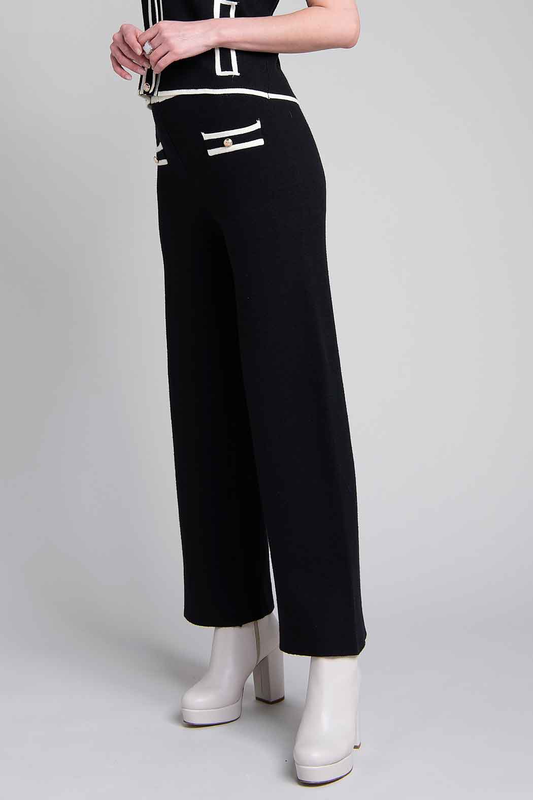 Pantalon De Punto Corte Recto
