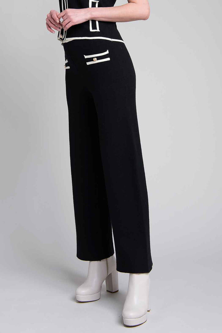 Pantalon De Punto Corte Recto