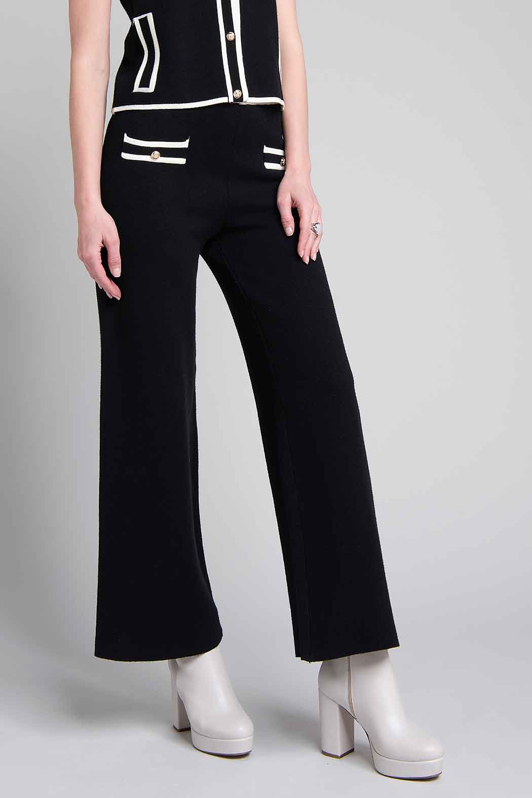 Pantalon De Punto Corte Recto