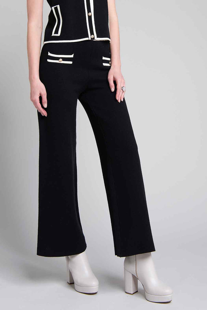 Pantalon De Punto Corte Recto