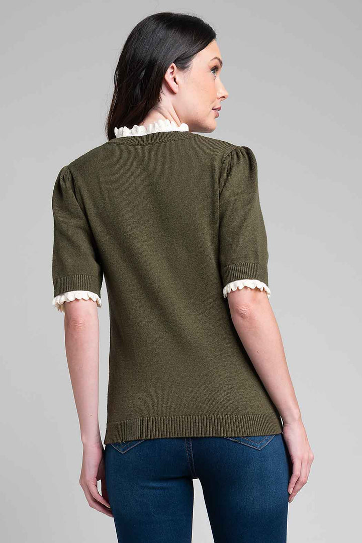Blusa De Punto Con Manga Corta