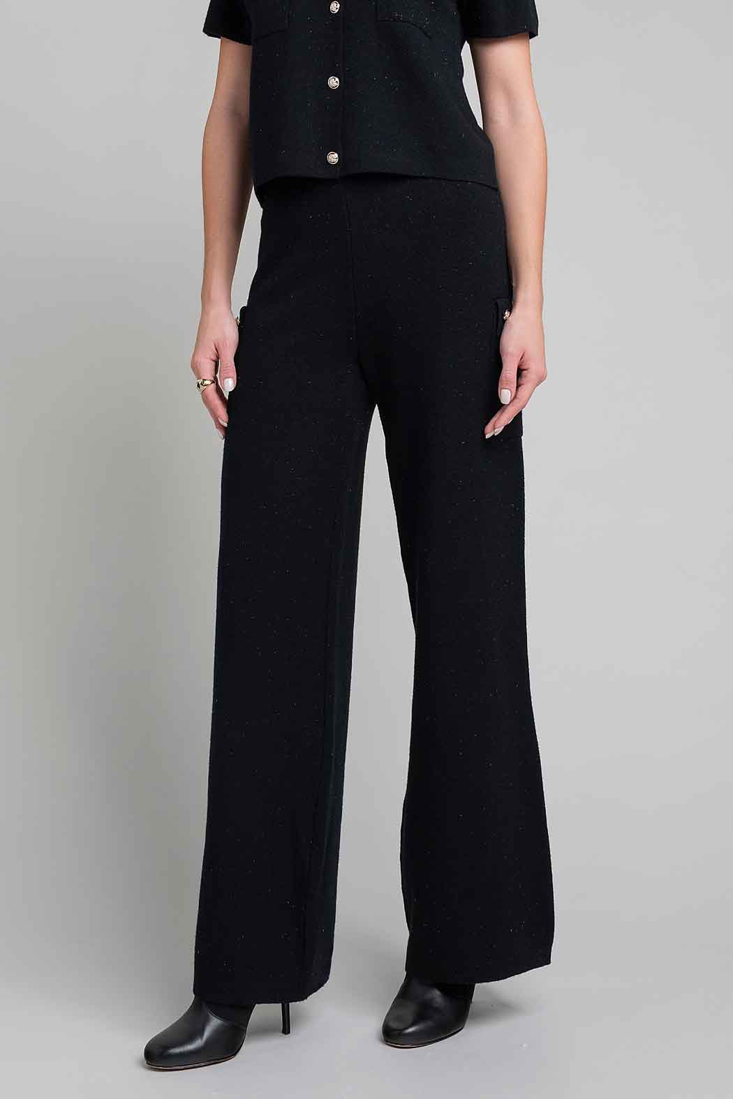 Pantalon De Punto Con Bolsas En Laterales