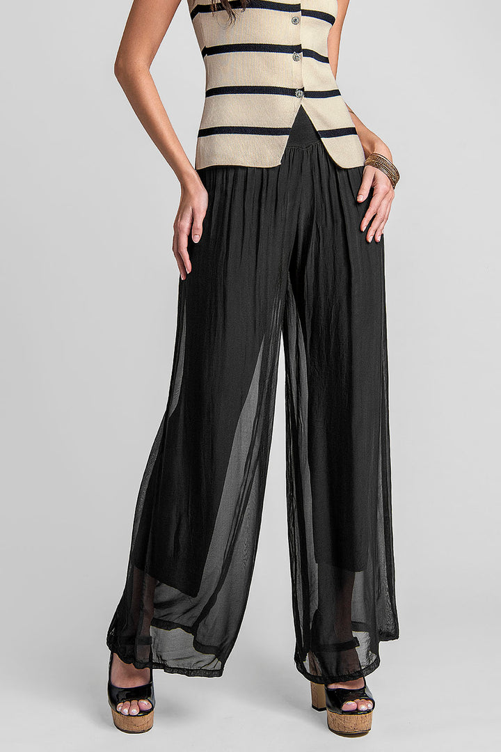 Pantalon Liso Con Pretina Elastica