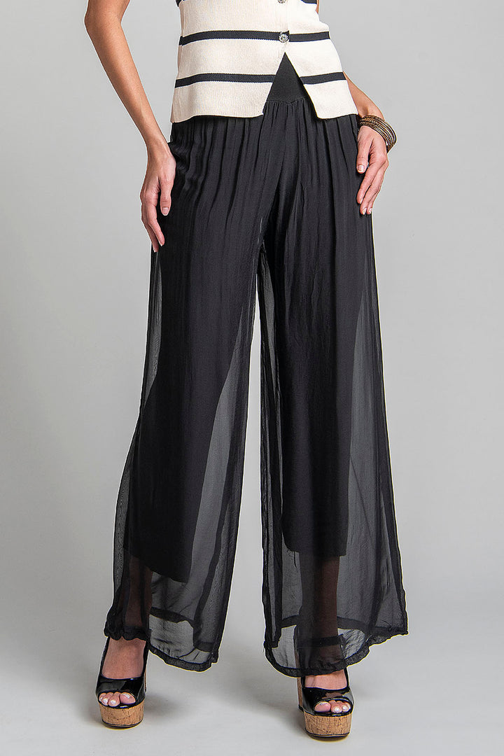 Pantalon Liso Con Pretina Elastica