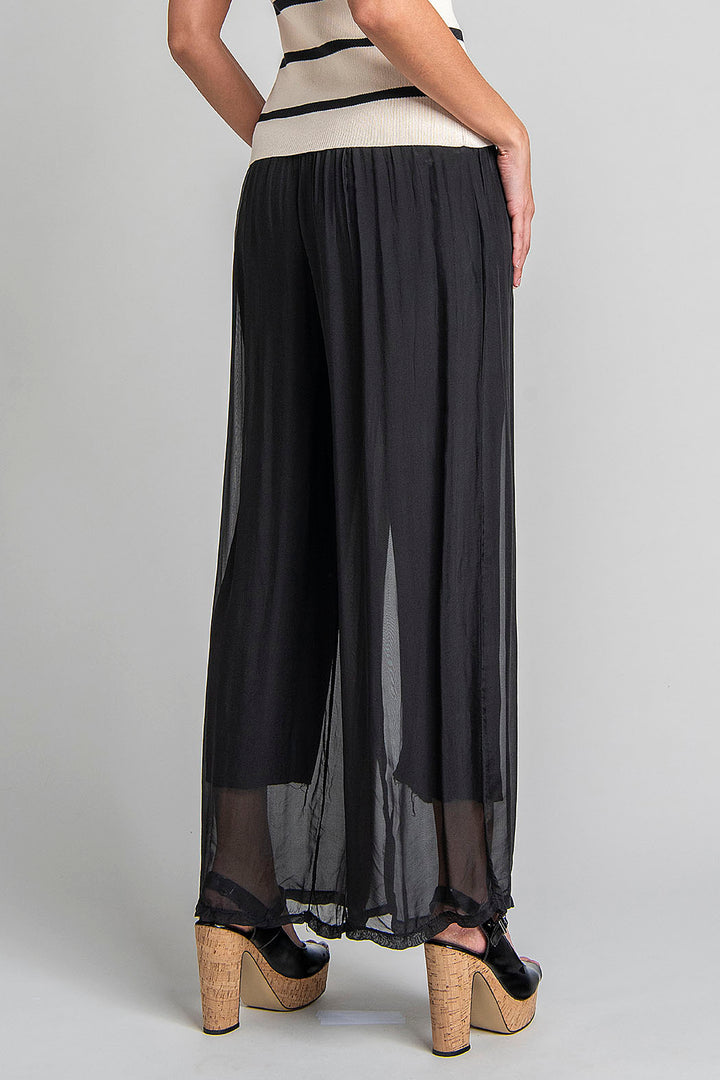 Pantalon Liso Con Pretina Elastica