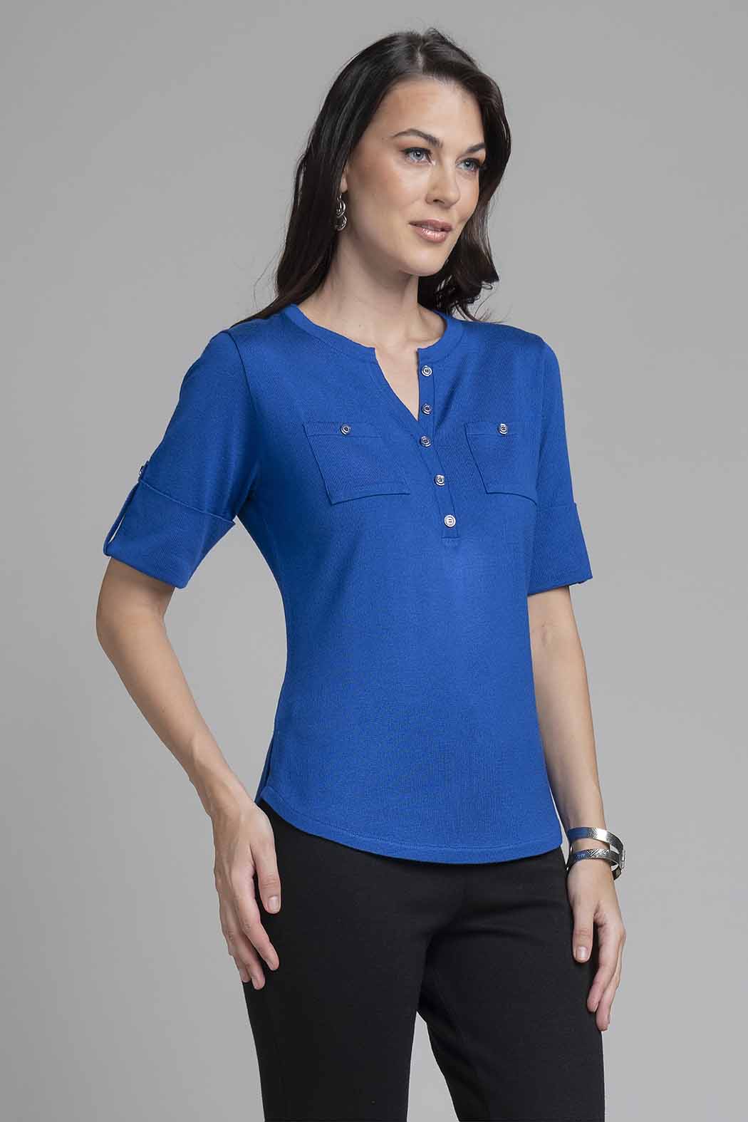 Blusa De Punto Con Botones