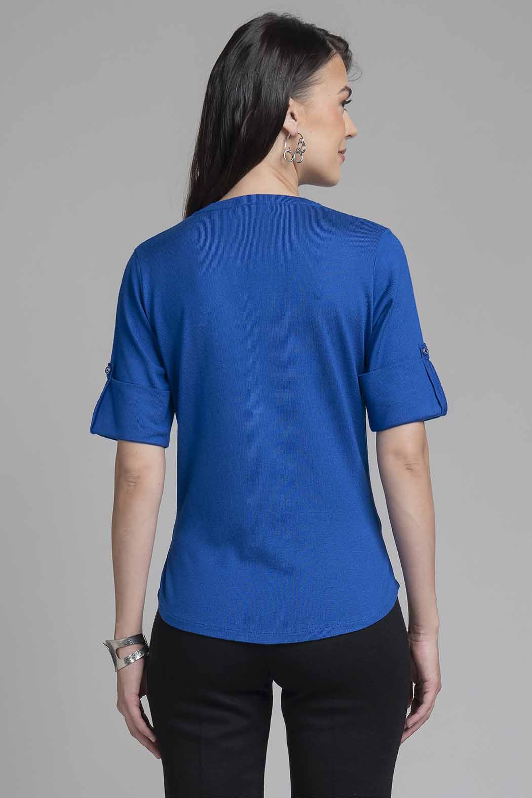 Blusa De Punto Con Botones