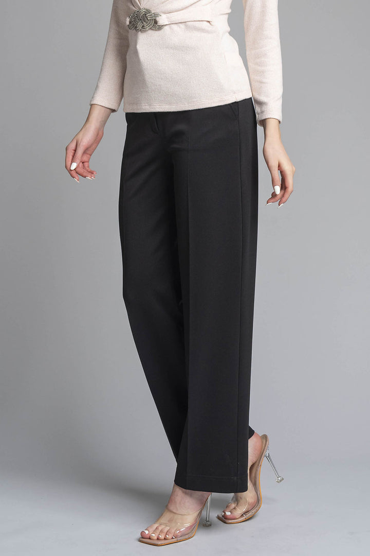 Pantalon Corte Recto Con Cinturon