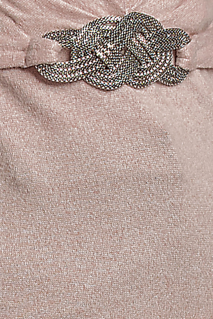 Blusa Manga Larga Con Detalle De Cinturon Al Frente