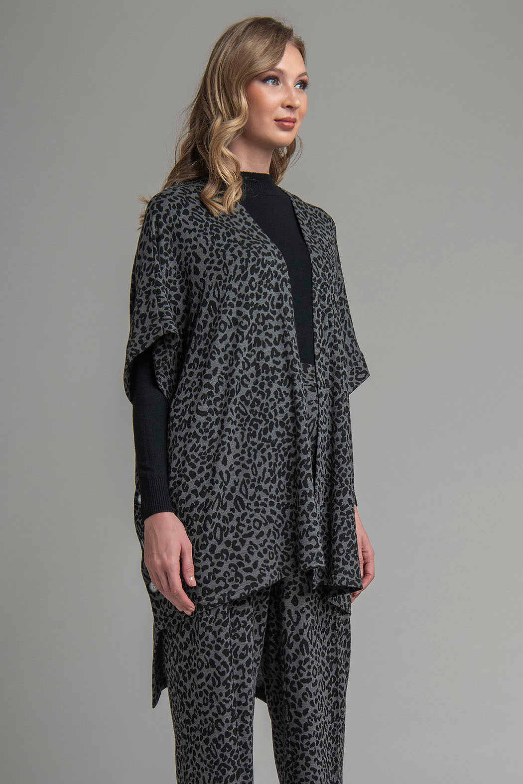 Sueter Largo Estampado De Animal Print