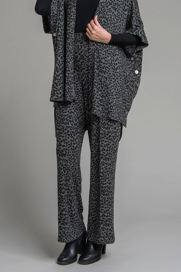 Pantalon Corte Recto Estampado De Animal Print