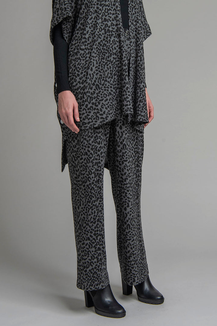 Pantalon Corte Recto Estampado De Animal Print