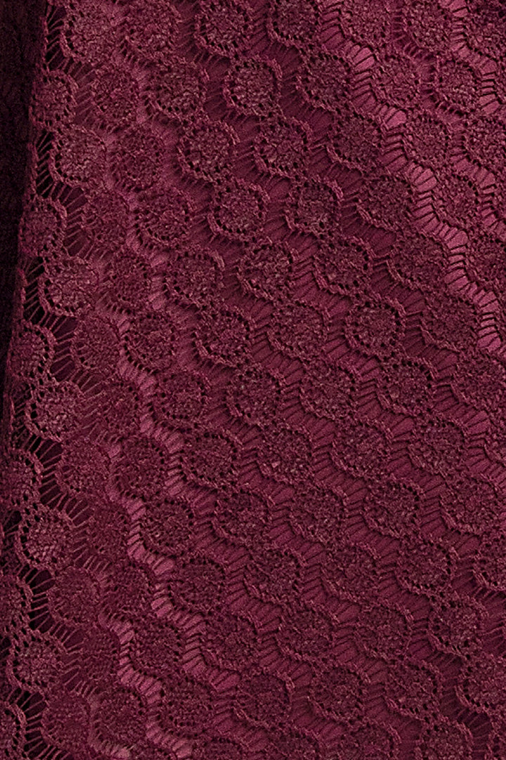 Blusa De Encaje Con Manga Larga