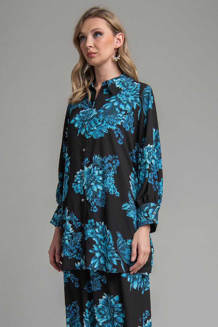 Bluson Estampado De Flores Con Botones