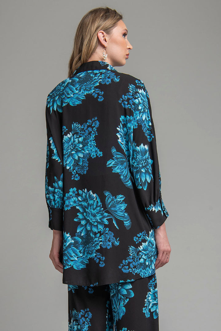 Bluson Estampado De Flores Con Botones