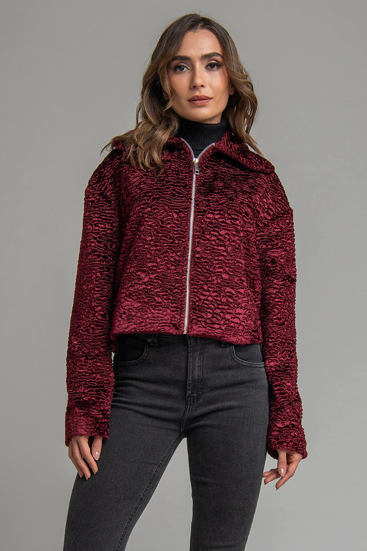 Chamarra De Peluche Con Cierre Al Frente