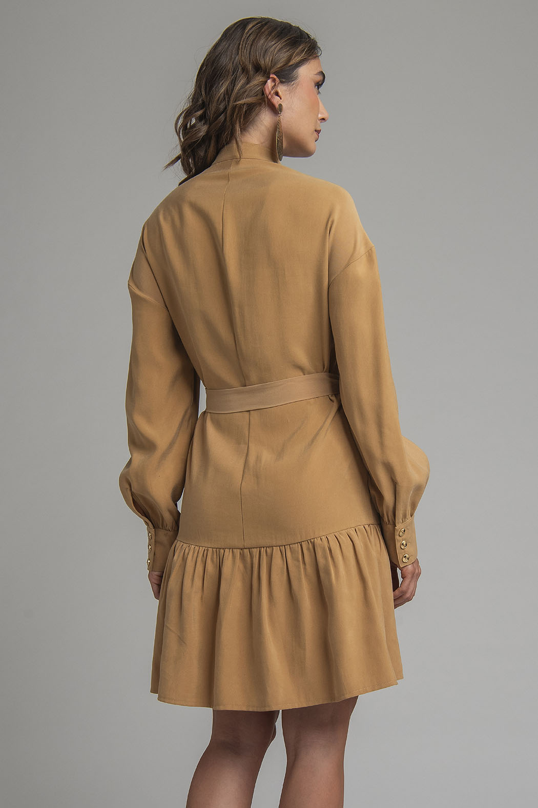 Vestido Con Olanes Y Jareta En Cintura