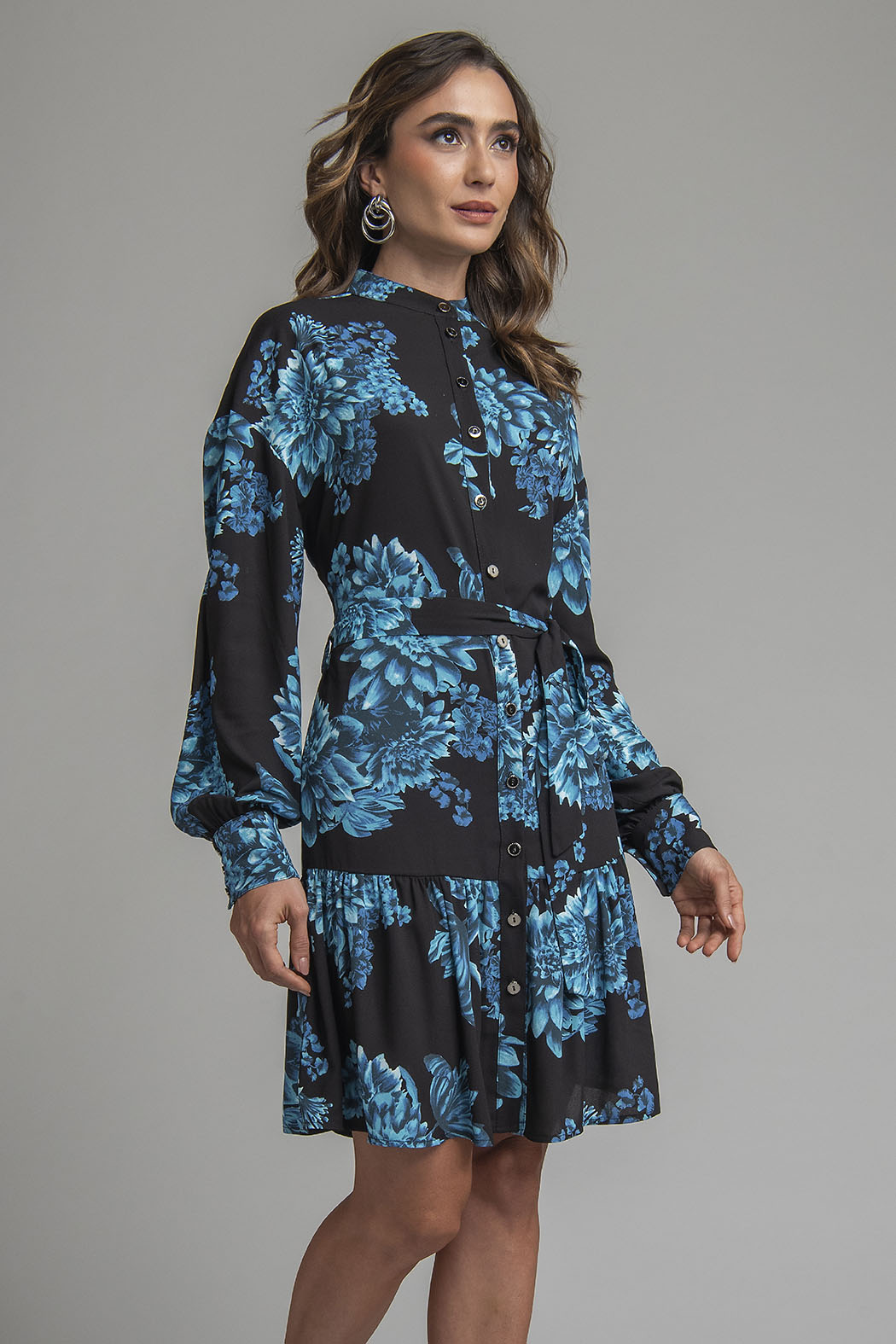 Vestido Con Estampado De Flores