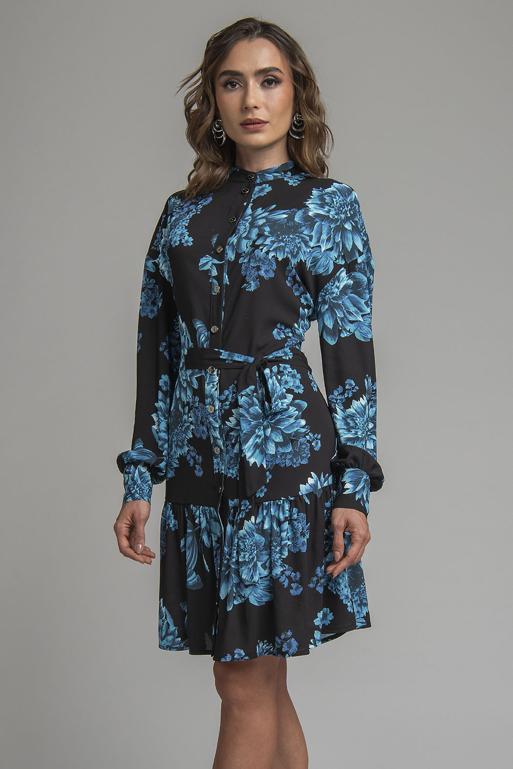 Vestido Con Estampado De Flores