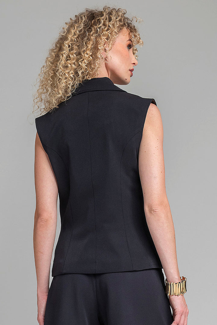 Chaleco Con Solapa Y Botones