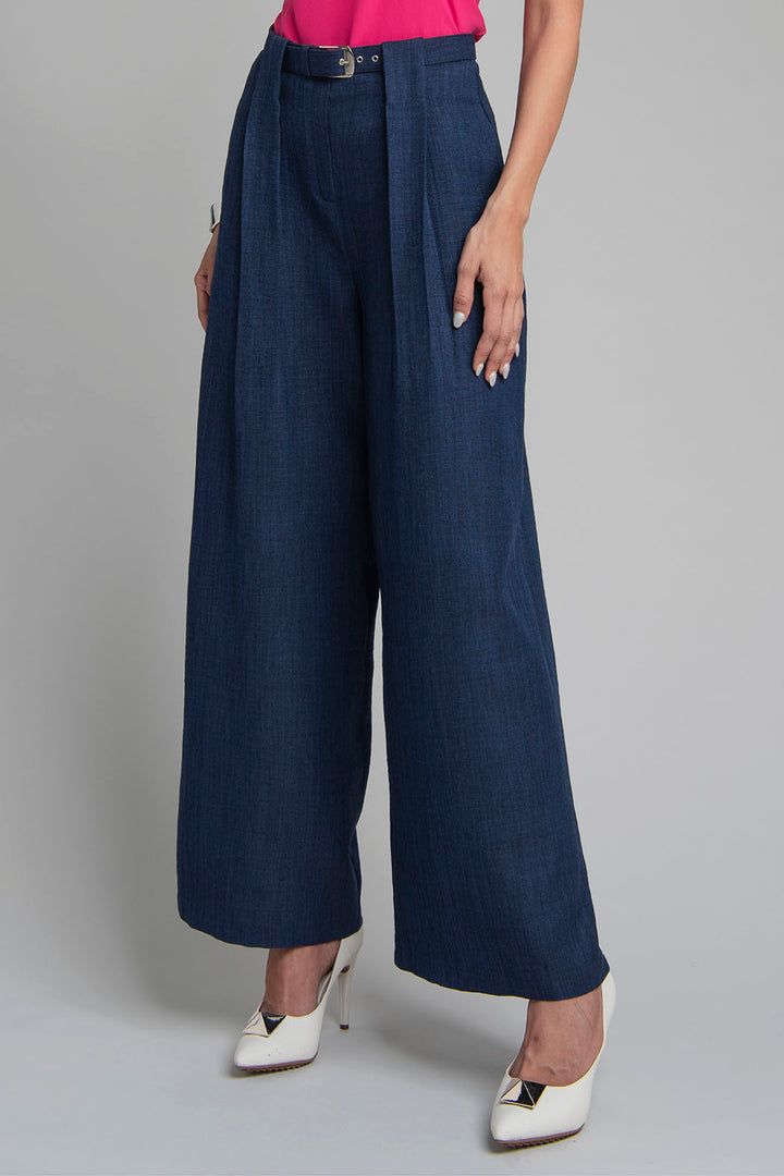 Pantalon Liso Corte Amplio