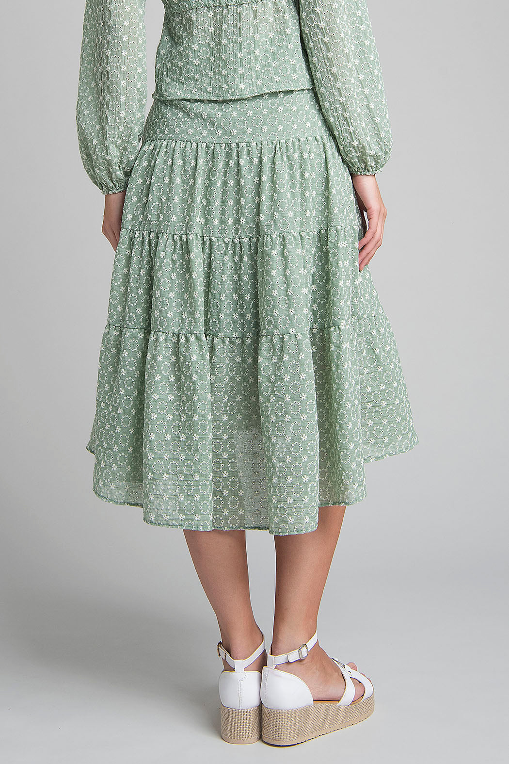 Falda Campirana Con Estampado Floral