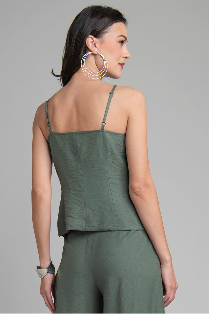 Blusa Sin Mangas Y Botones Al Frente