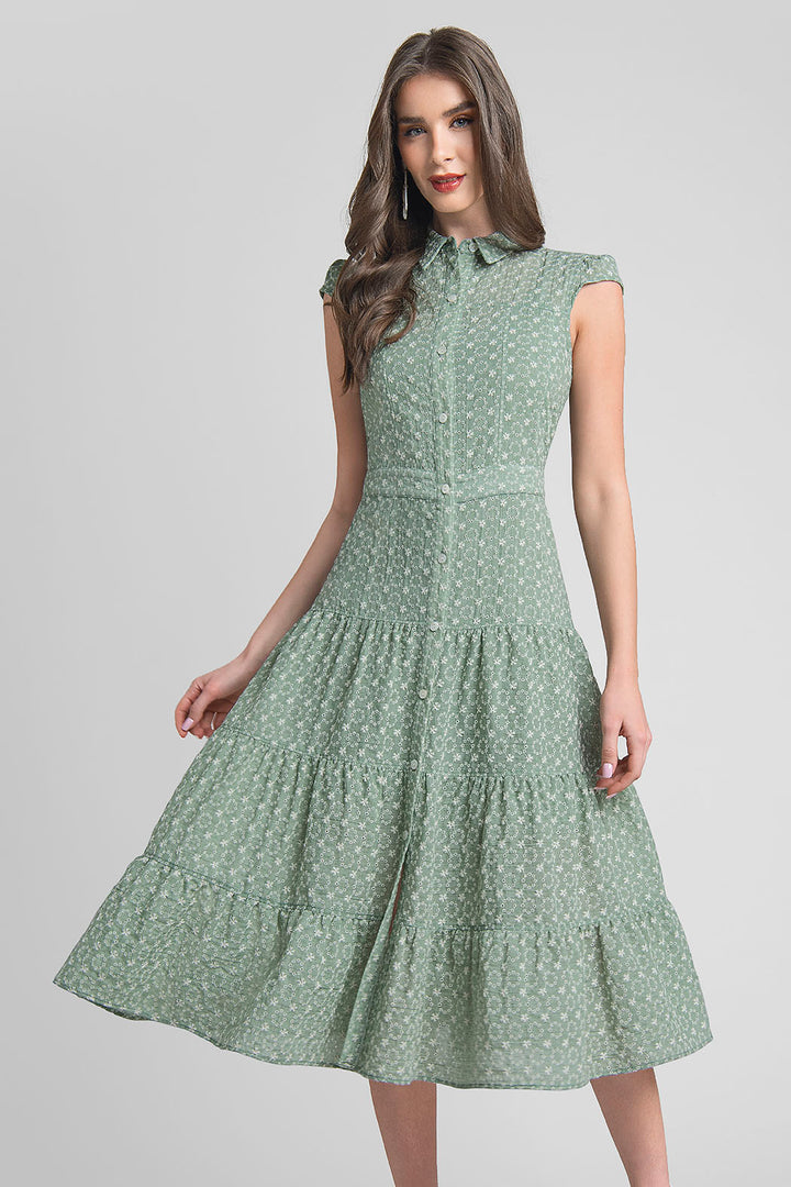 Vestido Campirano Con Botones Al Frente