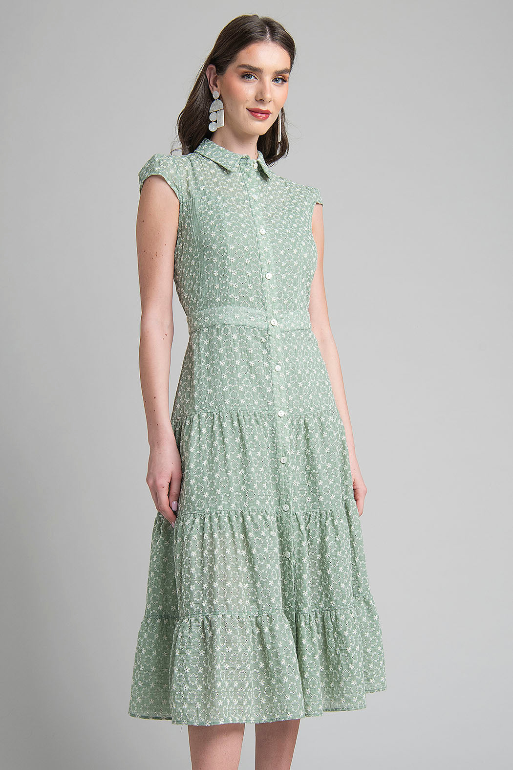 Vestido Campirano Con Botones Al Frente