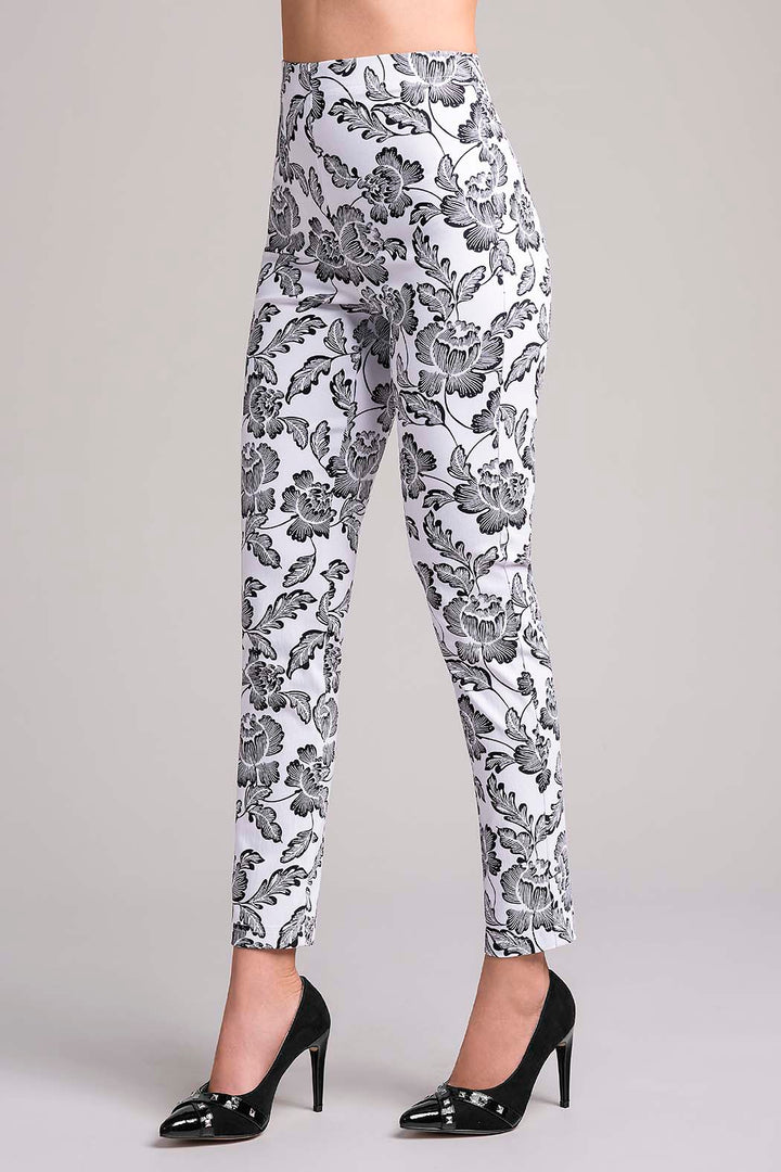 Pantalon Con Estampado De Flores