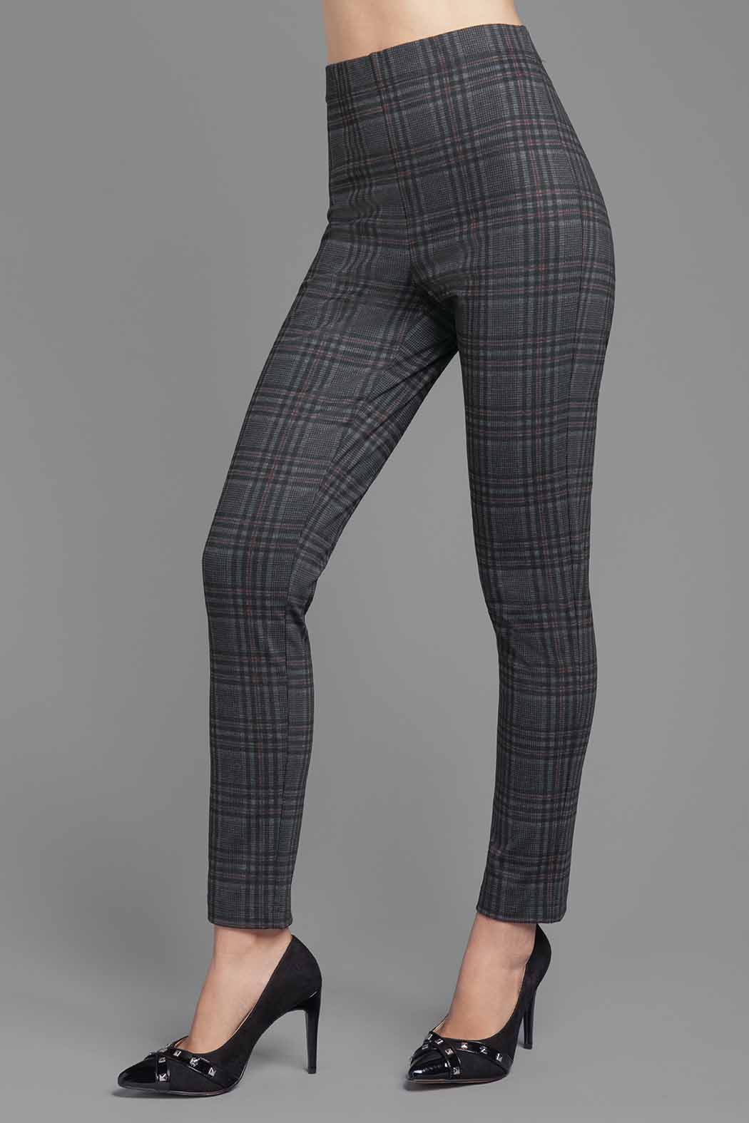 Pantalon Con Estampado De Cuadros