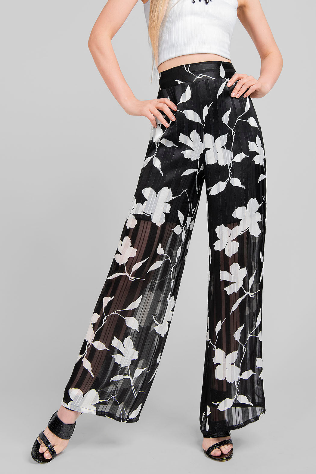 Pantalon Estampado De Flores