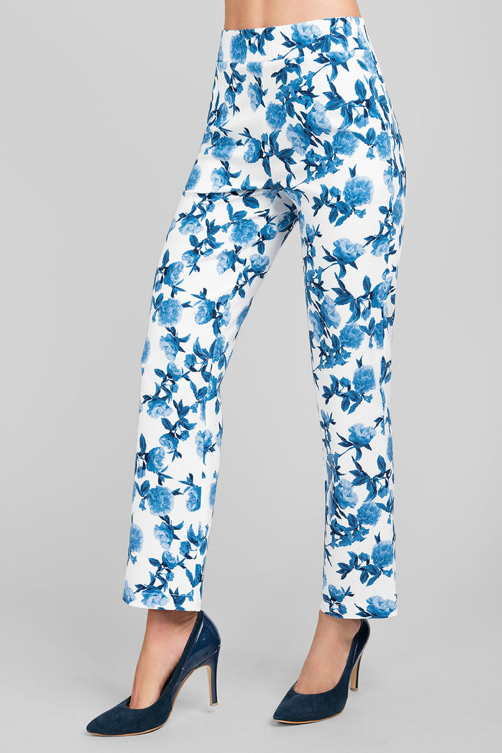 Pantalon Con  Estampado De Flores