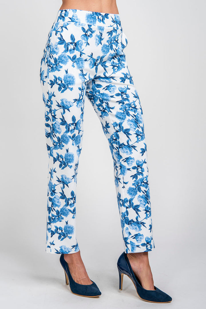 Pantalon Con  Estampado De Flores