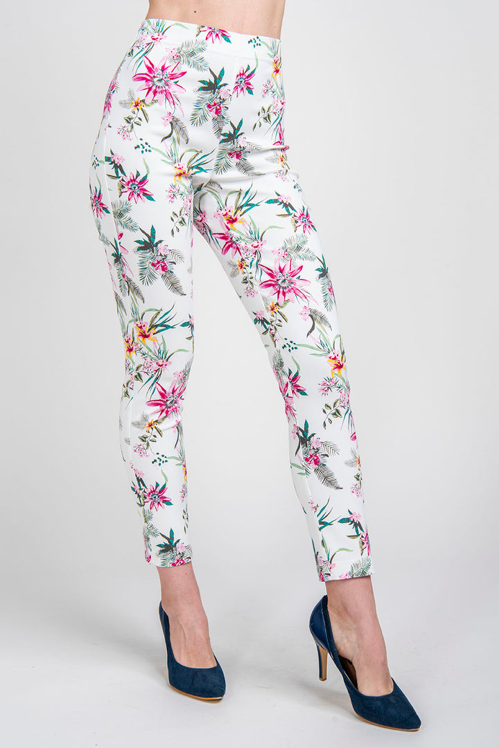 Pantalon Con Estampado De Flores