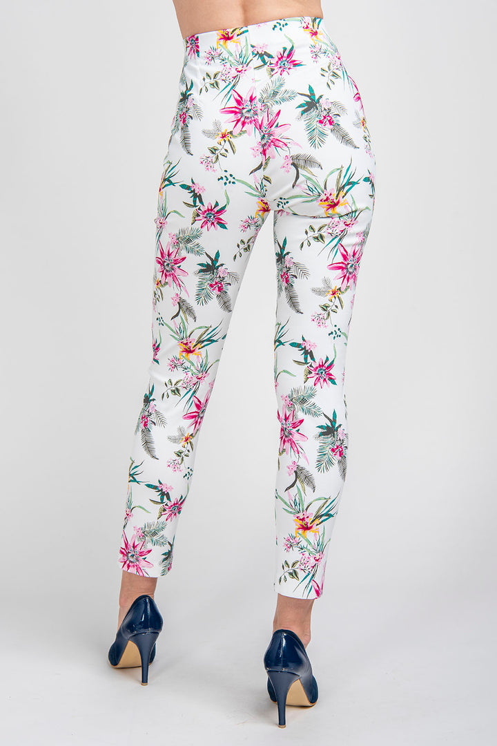 Pantalon Con Estampado De Flores