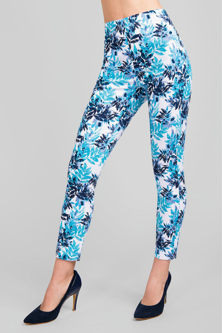 Pantalon Estampado De Hojas