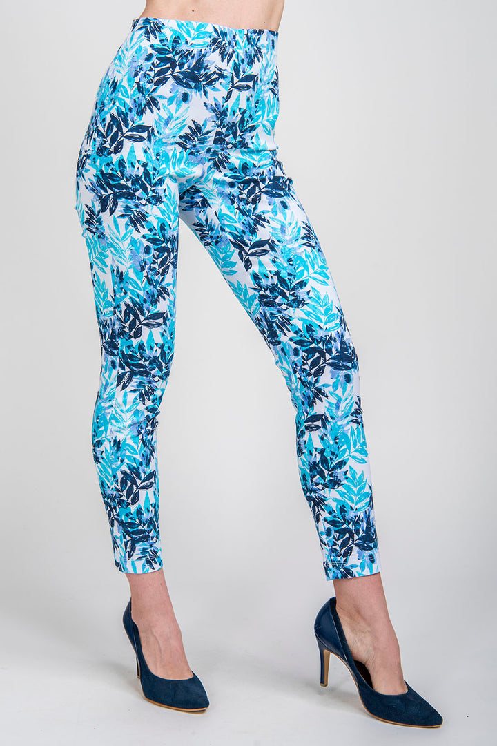 Pantalon Estampado De Hojas