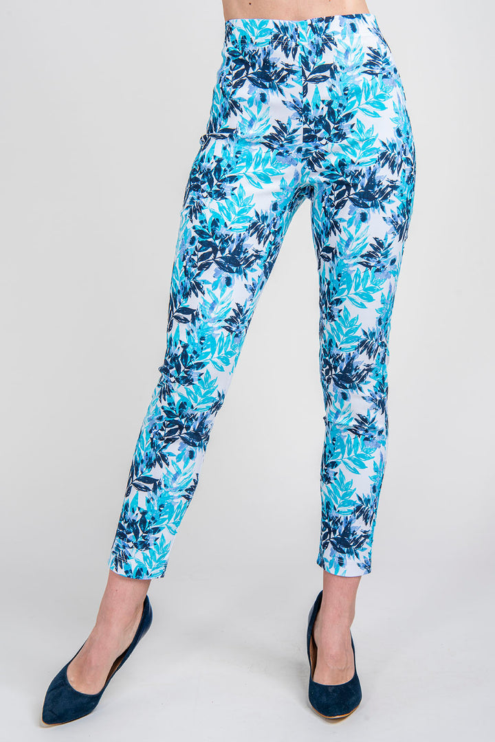 Pantalon Estampado De Hojas