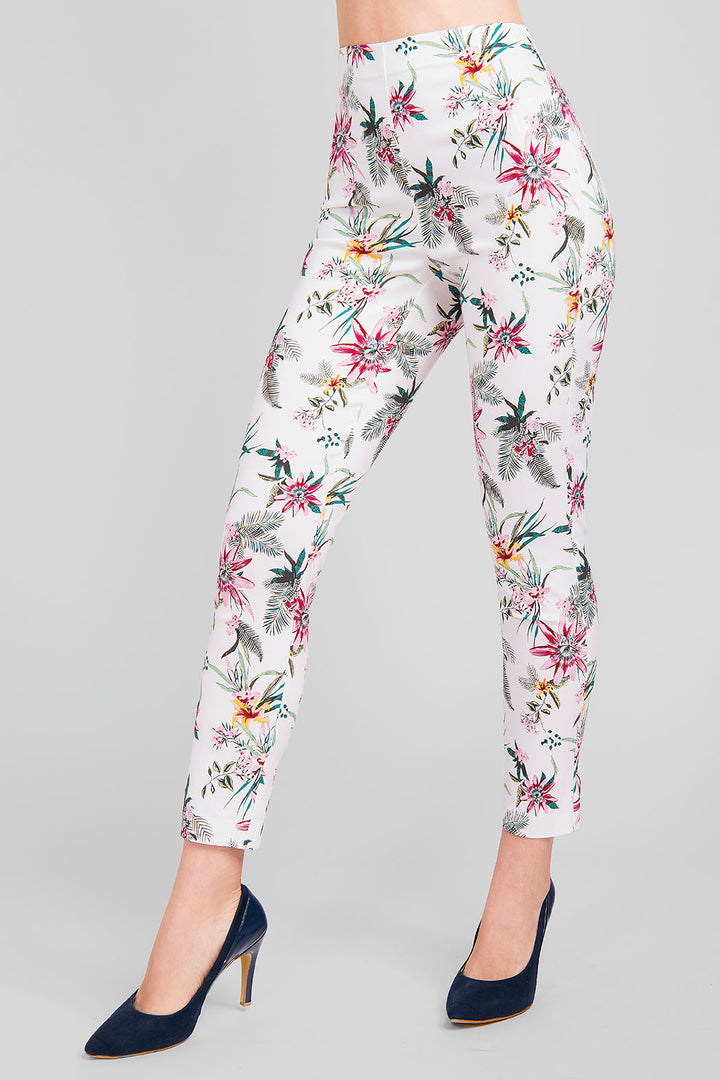 Pantalon Estampado De Flores