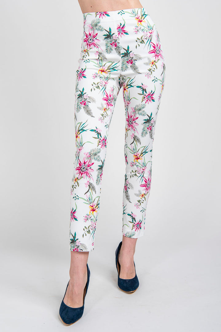 Pantalon Estampado De Flores