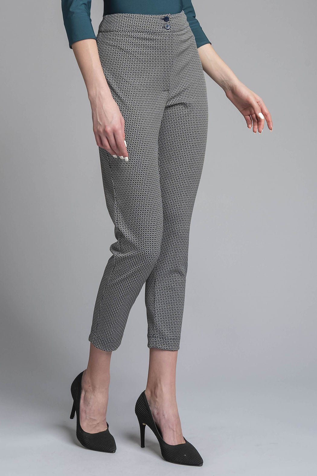 Pantalon Corte Recto De Cuadros