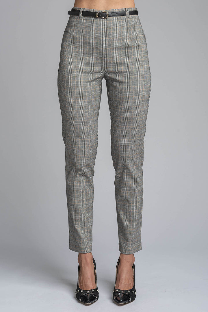 Pantalon Corte Recto De Cuadros
