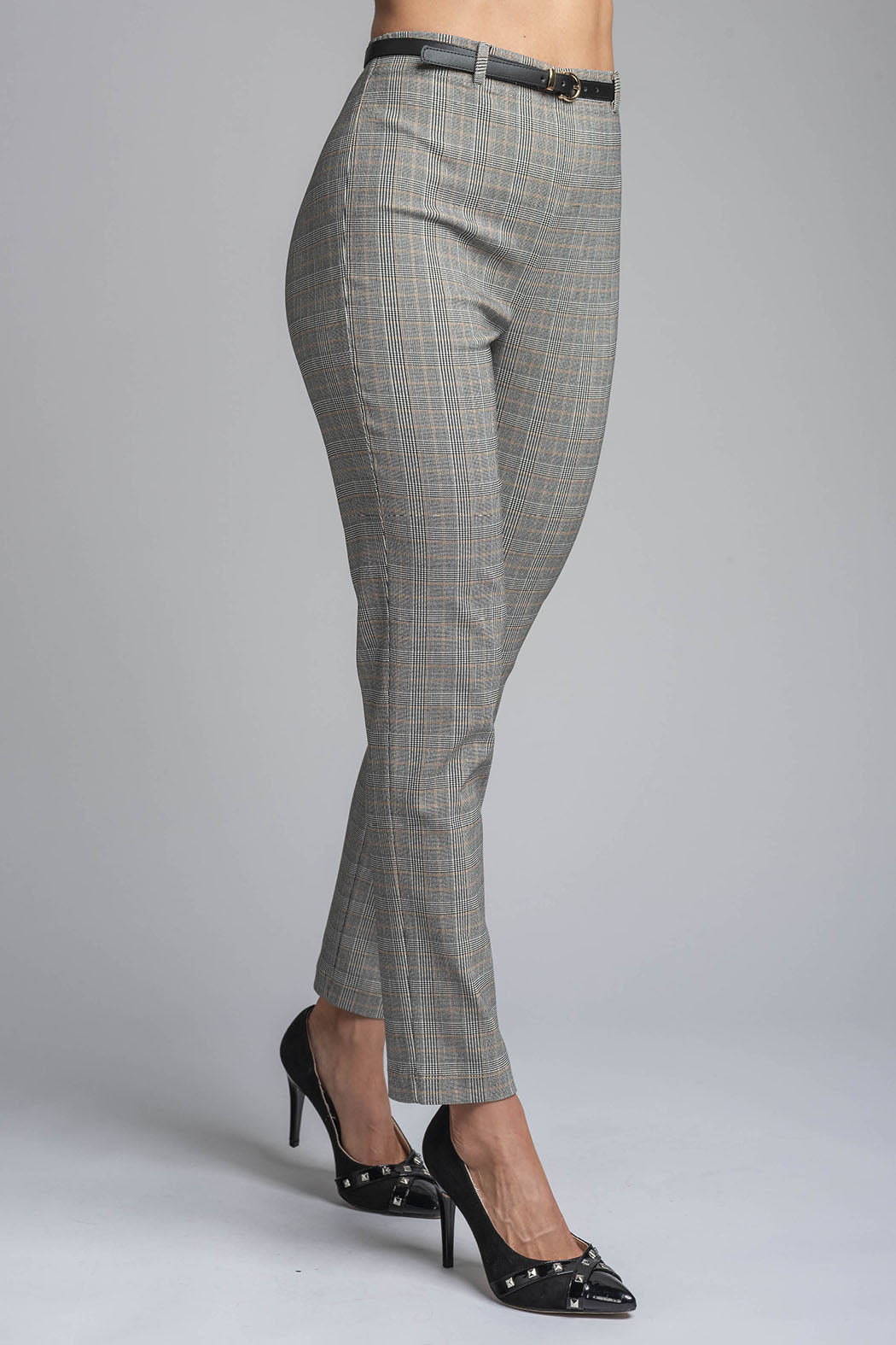 Pantalon Corte Recto De Cuadros
