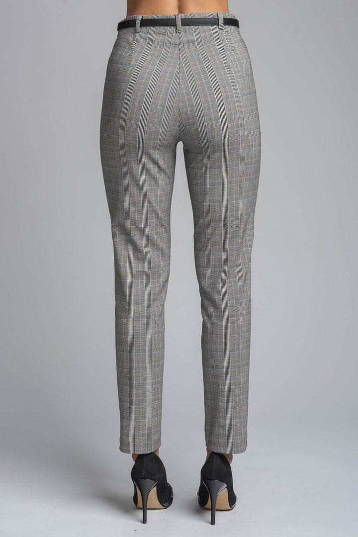 Pantalon Corte Recto De Cuadros